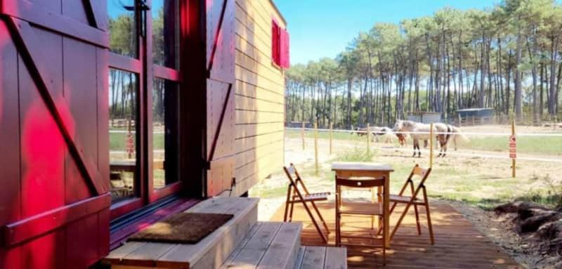 Отель Roulottes Cocooning Au Coeur Des Landes Mees Экстерьер фото